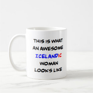 icelandic woman, awesome coffee mug