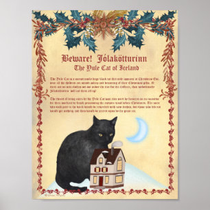 ICELANDIC YULE CAT Legend of Jólakötturinn Poster