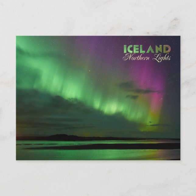 Iceland's Northern Lights Postcard (Front)