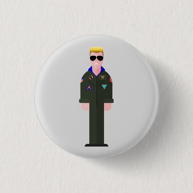 Iceman – 80s Movie Icon Button (Front)