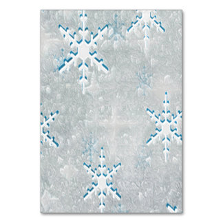 IceSnowflakes Christmas Wedding Table Card