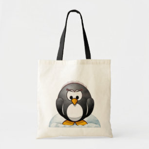 Icey Penguin Cartoon Tote Bag