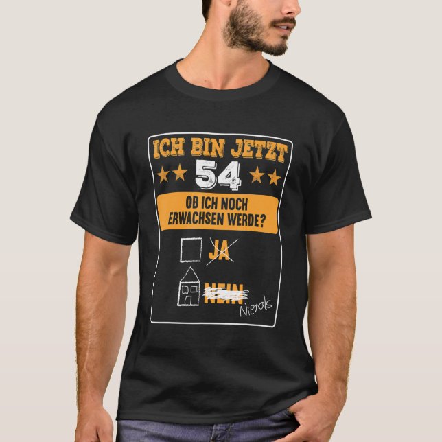 Ich bin 54 years old adult 54th birthday T-Shirt (Front)