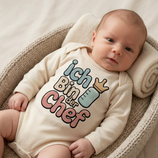 Ich Bin Der Chef Funny Baby Boss Quote Bodysuit