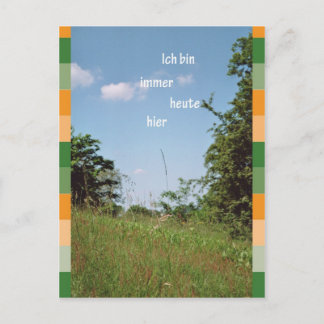 Ich bin immer heute hier postcard