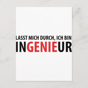 Ich bin Ingenieur Postcard