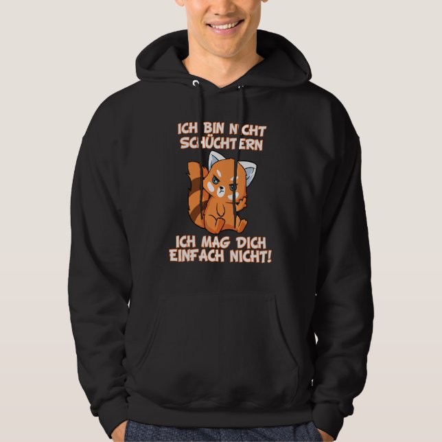 Ich Bin Nicht Schüchtern Ich Mag Dich Nicht Rot Pa Hoodie (Front)
