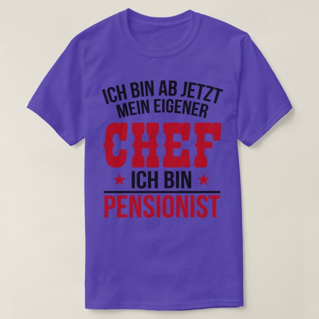 Ich bin pensionist black T-Shirt (Design Front)