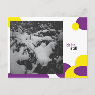 ich bin still postcard