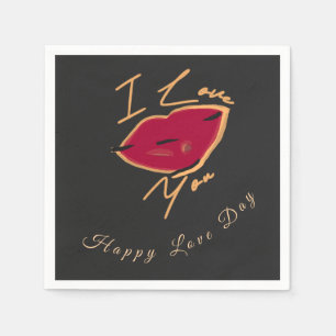 Ich ❤️ DICH ICH LIEBE DICH ICH MUND DICH Napkin