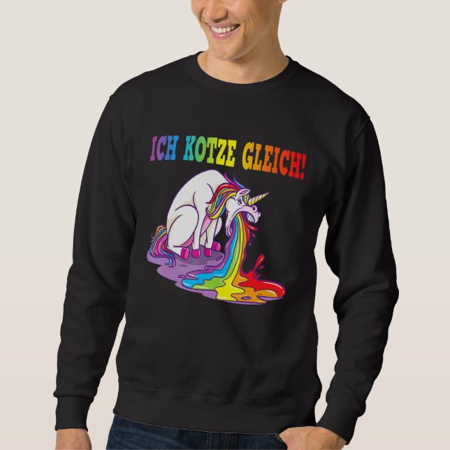 Ich Kotz Ggleich Unicorn Spit Evil Sweatshirt (Front)