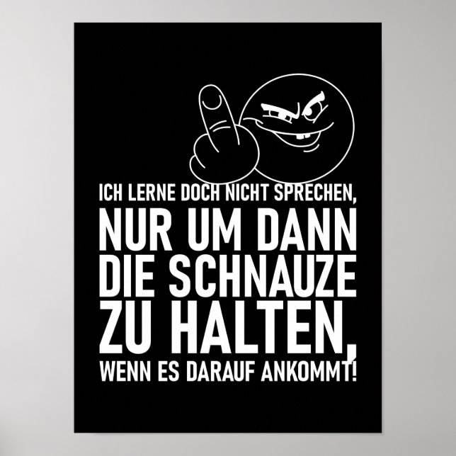 ICH LERNE DOCH NICHT SPRECHEN POSTER (Front)