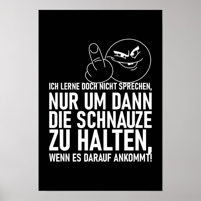 ICH LERNE DOCH NICHT SPRECHEN POSTER (Front)