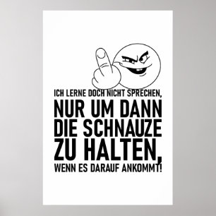 ICH LERNE DOCH NICHT SPRECHEN POSTER