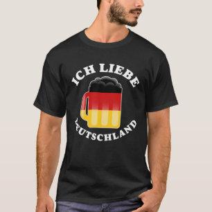 Ich Liebe Deutschland I Love Germany Flag Colours  T-Shirt