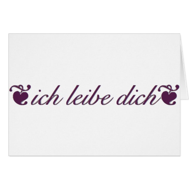 ich liebe dich (Front Horizontal)