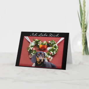 Ich Liebe Dich Love Dachsund Greeting card