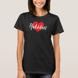 Ich Liebe Halvdan Vorname Liebe Herz T-Shirt