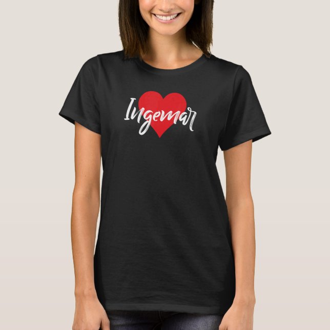 Ich Liebe Ingemar Vorname  Liebe Herz T-Shirt (Front)
