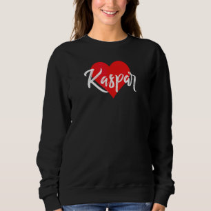 Ich Liebe Kaspar Vorname Liebe Herz Sweatshirt