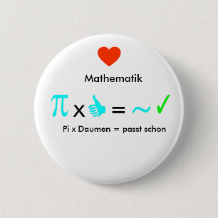 Ich liebe Mathematik 6 Cm Round Badge