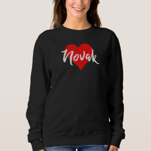Ich Liebe Novak Vorname Liebe Herz Sweatshirt