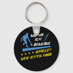 Ich Spiele Bowling Bowler Bowling Ball Strike Gift Key Ring