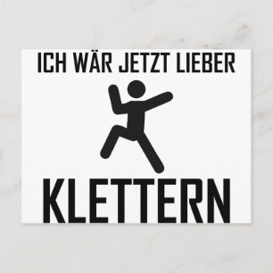 ich wär jetzt lieber klettern postcard