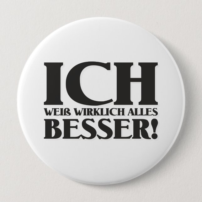 Ich weiß wirklich alles Besser! Button (Front)
