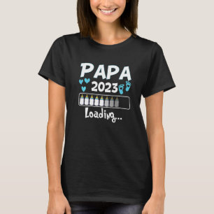 Ich Werde Papa Loading 2023 Baby Announcement Boy  T-Shirt