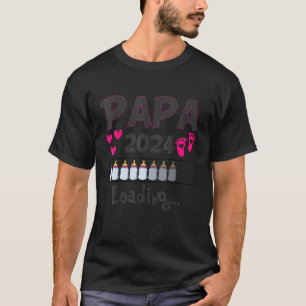 Ich Werde Papa Loading 2024 Baby Announcement Girl T-Shirt