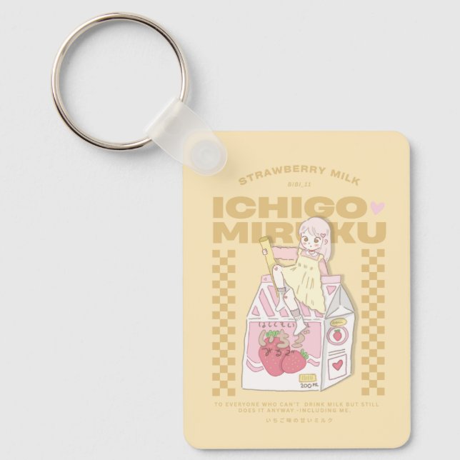 🍓✨Ichigo milk ✨🍓 Key Ring (Front)