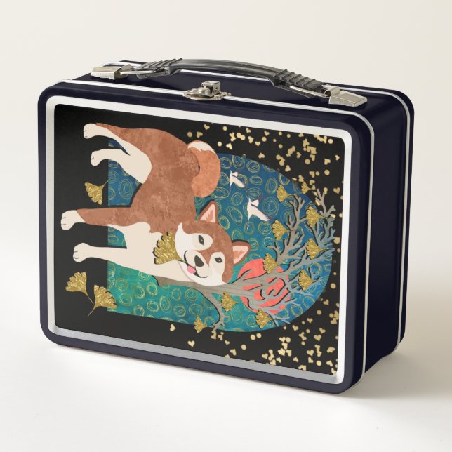 ICHO SHIBA  Shiba Inu Metal lunch box (Front)