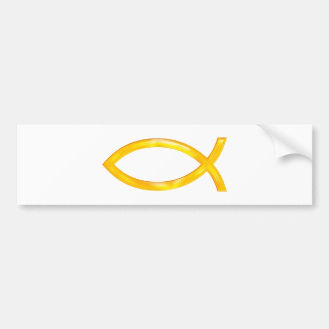 Ichthus - Christian Fish Symbol Bumper Sticker (Front)