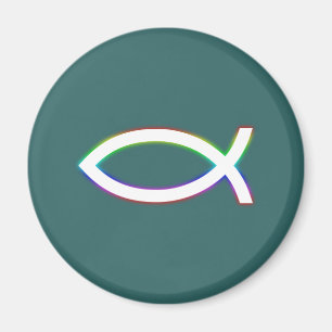 Ichthus - Christian Fish Symbol - Glowing Magnet