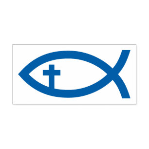 Ichthus Christian Fish Symbol Self-inking Stamp