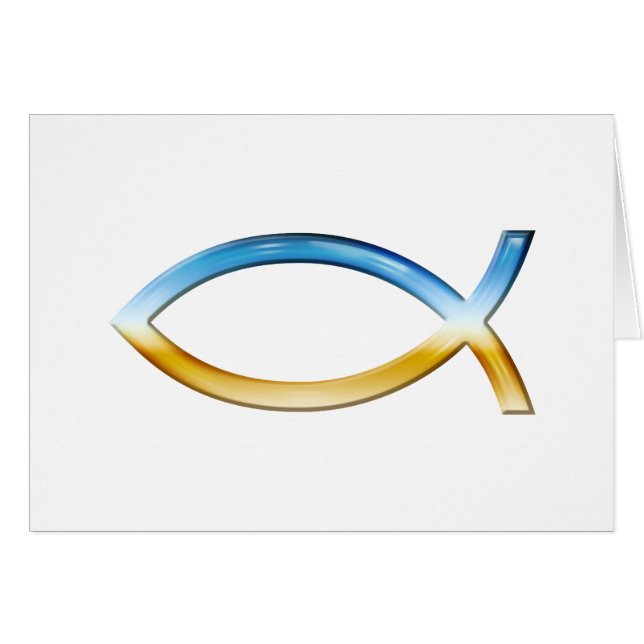 Ichthus - Christian Fish Symbol  Sky & Ground (Front Horizontal)