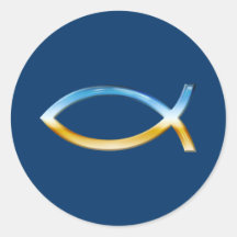 Ichthus - Christian Fish Symbol Sky & Ground