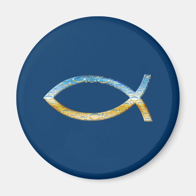 Ichthus - Christian Fish Symbol  Sky & Ground Magnet (Front)
