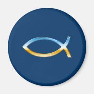 Ichthus - Christian Fish Symbol Sky & Ground Magnet
