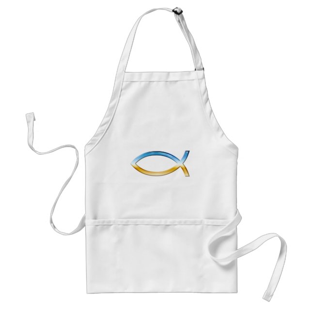 Ichthus - Christian Fish Symbol  Sky & Ground Standard Apron (Front)