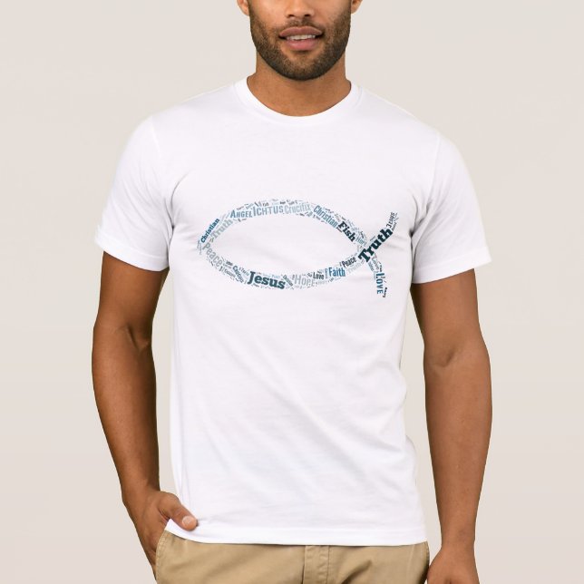 Ichthus - Christian Fish Symbol - Text T-Shirt (Front)