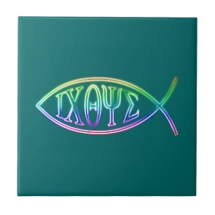 Ichthus - Christian Fish Symbol - Tile