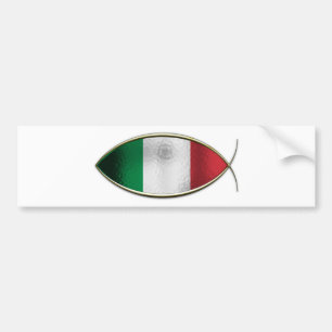 Ichthus - Italian Flag Bumper Sticker