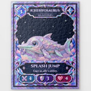 Ichthyosaurus, Rainbow Foil Art Jigsaw Puzzle