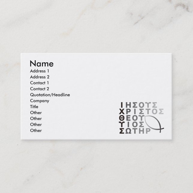Ichthys Business Card (Front)