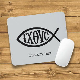 Ichthys Christian Symbol Mouse Pad