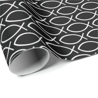 Ichthys Christian Symbol Pattern Wrapping Paper