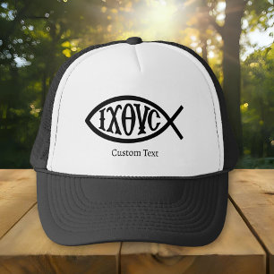 Ichthys Christian Symbol Trucker Hat
