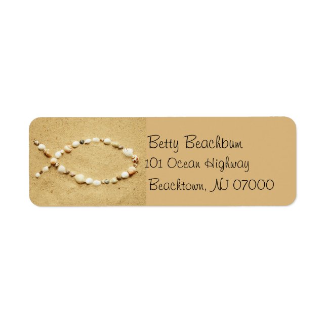 Ichthys Seashell Address Labels (Front)